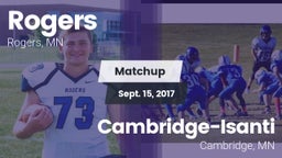Matchup: Rogers  vs. Cambridge-Isanti  2017
