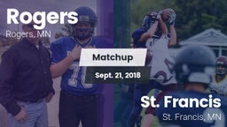 Matchup: Rogers  vs. St. Francis  2018
