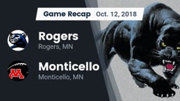 Recap: Rogers  vs. Monticello  2018