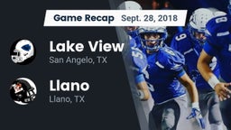 Recap: Lake View  vs. Llano  2018