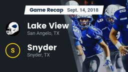 Recap: Lake View  vs. Snyder  2018