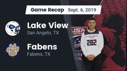 Recap: Lake View  vs. Fabens  2019