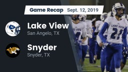 Recap: Lake View  vs. Snyder  2019