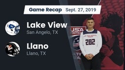 Recap: Lake View  vs. Llano  2019