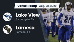 Recap: Lake View  vs. Lamesa  2020