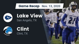 Recap: Lake View  vs. Clint  2020