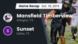 Recap: Mansfield Timberview  vs. Sunset  2019