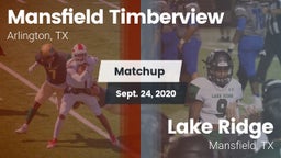 Matchup: Timberview vs. Lake Ridge  2020