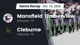 Recap: Mansfield Timberview  vs. Cleburne  2020