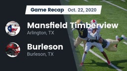 Recap: Mansfield Timberview  vs. Burleson  2020