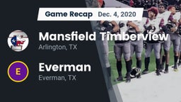 Recap: Mansfield Timberview  vs. Everman  2020