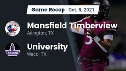 Recap: Mansfield Timberview  vs. University  2021