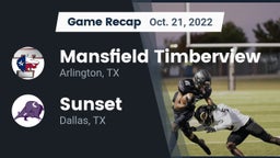 Recap: Mansfield Timberview  vs. Sunset  2022