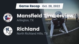 Recap: Mansfield Timberview  vs. Richland  2022