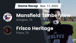 Recap: Mansfield Timberview  vs. Frisco Heritage  2022