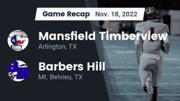 Recap: Mansfield Timberview  vs. Barbers Hill  2022