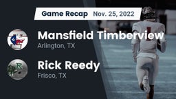 Recap: Mansfield Timberview  vs. Rick Reedy  2022