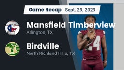 Recap: Mansfield Timberview  vs. Birdville  2023