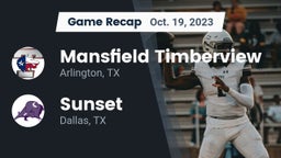 Recap: Mansfield Timberview  vs. Sunset  2023