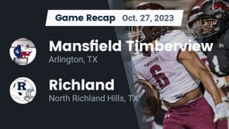 Recap: Mansfield Timberview  vs. Richland  2023