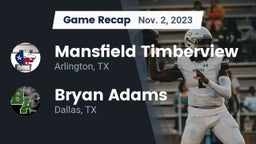 Recap: Mansfield Timberview  vs. Bryan Adams  2023