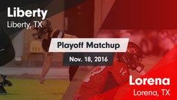Matchup: Liberty  vs. Lorena  2016
