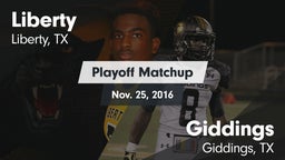 Matchup: Liberty  vs. Giddings  2016