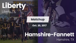 Matchup: Liberty  vs. Hamshire-Fannett  2017