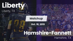 Matchup: Liberty  vs. Hamshire-Fannett  2019