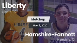 Matchup: Liberty  vs. Hamshire-Fannett  2020