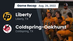 Recap: Liberty  vs. Coldspring-Oakhurst  2022