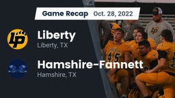 Recap: Liberty  vs. Hamshire-Fannett  2022
