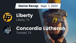 Recap: Liberty  vs. Concordia Lutheran  2023