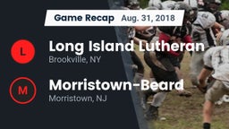 Recap: Long Island Lutheran  vs. Morristown-Beard  2018