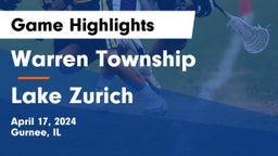 Warren Township  vs Lake Zurich  Game Highlights - April 17, 2024