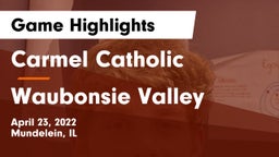 Carmel Catholic  vs Waubonsie Valley  Game Highlights - April 23, 2022