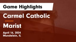 Carmel Catholic  vs Marist  Game Highlights - April 16, 2024