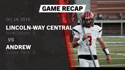 Recap: Lincoln-Way Central  vs. Andrew  2016