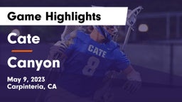 Cate  vs Canyon  Game Highlights - May 9, 2023