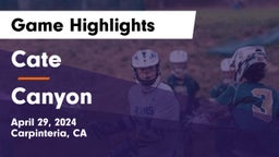 Cate  vs Canyon  Game Highlights - April 29, 2024