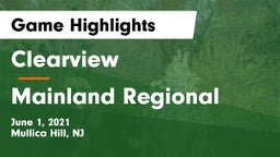 Clearview  vs Mainland Regional  Game Highlights - June 1, 2021