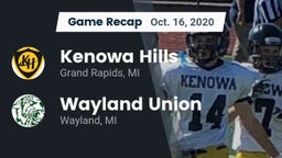Recap: Kenowa Hills  vs. Wayland Union  2020