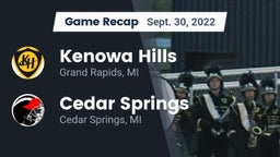 Recap: Kenowa Hills  vs. Cedar Springs  2022