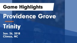 Providence Grove  vs Trinity  Game Highlights - Jan. 26, 2018