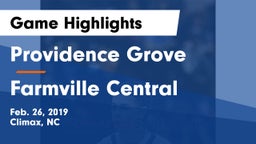 Providence Grove  vs Farmville Central  Game Highlights - Feb. 26, 2019