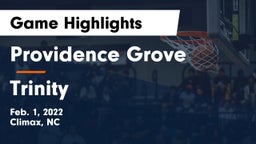 Providence Grove  vs Trinity  Game Highlights - Feb. 1, 2022