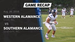 Recap: Western Alamance  vs. Southern Alamance  2016