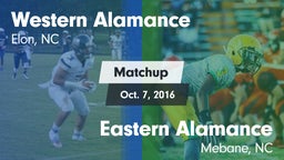 Matchup: Western Alamance vs. Eastern Alamance  2016