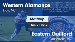 Matchup: Western Alamance vs. Eastern Guilford  2016