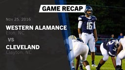 Recap: Western Alamance  vs. Cleveland  2016